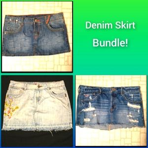 3 Jean Skirts